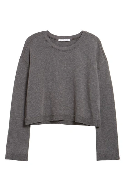 Shop Groceries Apparel Solstice Organic Cotton & Recycled Polyester Crop Sweatshirt In Grey
