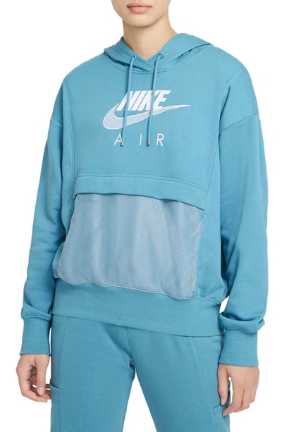 Shop Nike Sportswear Air Hoodie In Cerulean/ White