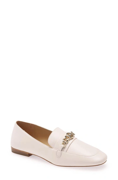 Shop Michael Michael Kors Dolores Chain Loafer In Light Cream Leather