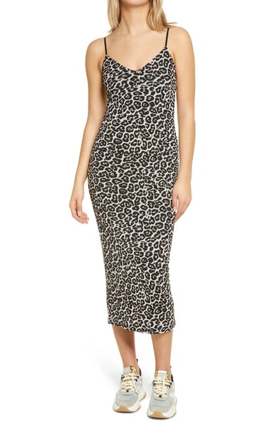 Shop Afrm Amina Sleeveless Midi Dress In Spring Leopard