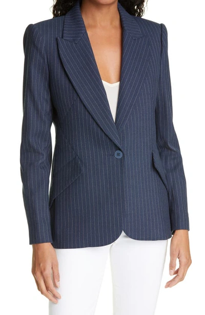 Shop L Agence Chamberlin Blazer In Sparrow Contrast Coated