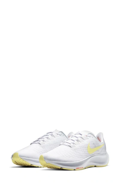 Shop Nike Air Zoom Pegasus 37 Running Shoe In White/ Mango/ Zitron