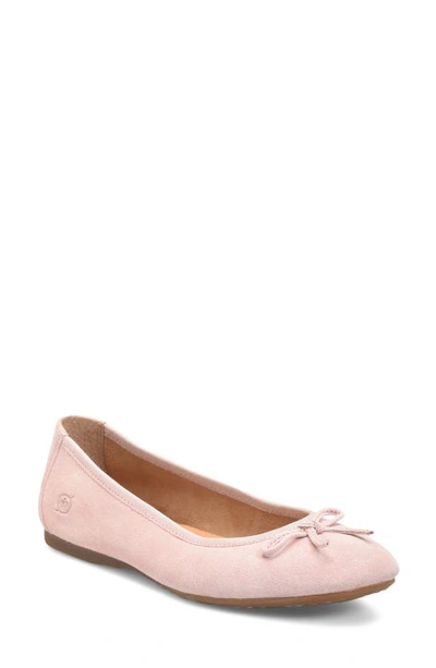 Shop Born Brin Ballet Flat In Pink Suede
