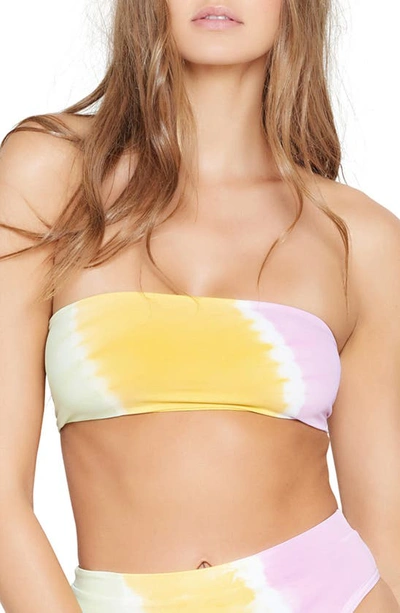 Shop L*space Beach Wave Bandeau Bikini Top In Diagonal Sunburst