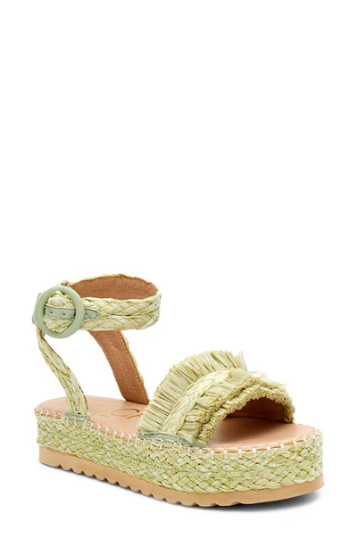 Shop Coconuts By Matisse Seashore Espadrille Platform Sandal In Lime