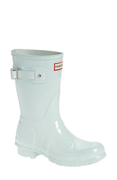 Shop Hunter 'original Short' Gloss Rain Boot In Spearmint