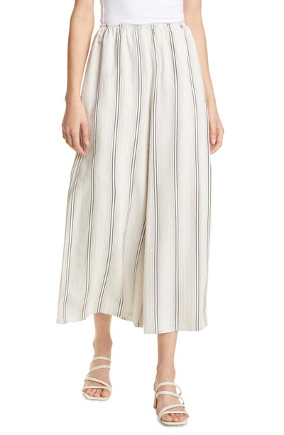 Shop Vince Stripe Culottes In Bone/ Black