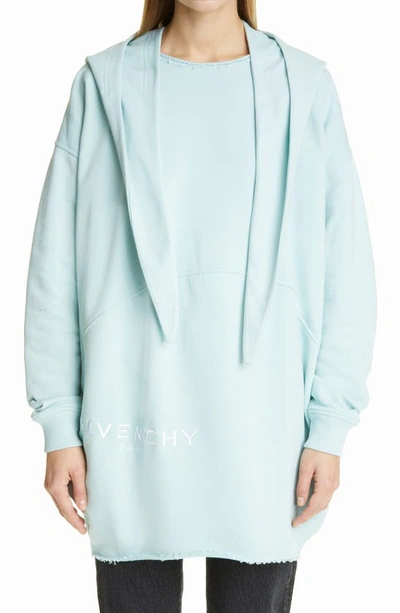 Shop Givenchy Oversize Bandana Hoodie In Pale Blue