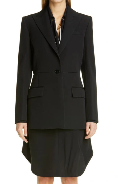 Shop Givenchy Grain De Poudre Wool Jacket In Black