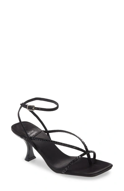 Shop Jeffrey Campbell Fluxx-j Embellished Strappy Sandal In Black Satin Black