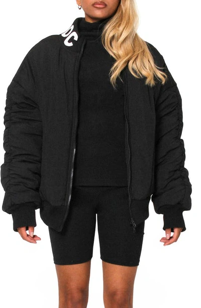 Shop Absence Of Colour Umra Oversize Bomber Jacket In Black