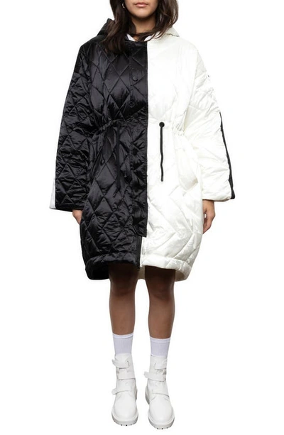 Shop Absence Of Colour Jetta Quilted Jacket In Black / White