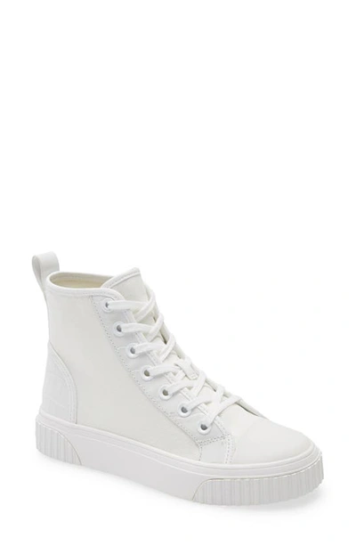 Shop Michael Michael Kors Gertie High Top Sneaker In Optic White Multi