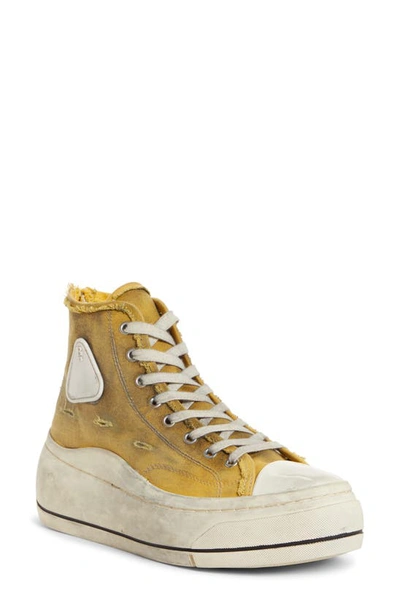Shop R13 Platform High Top Sneaker In Gold