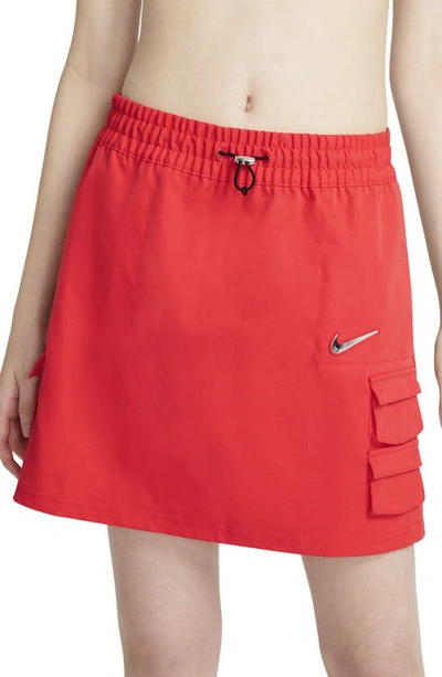 Shop Nike Sportswear Swoosh Skirt In Light Crimson
