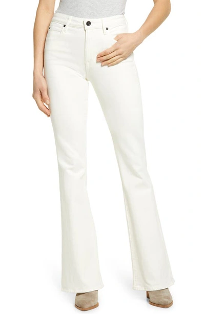 Shop Slvrlake Colette Mid Rise Slim Flare Jeans In White