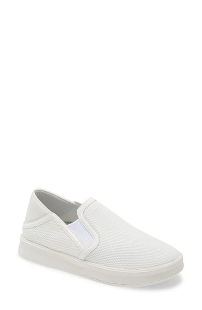 Shop Olukai Ki‘ihele Slip-on Sneaker In Bright White/ Bright White