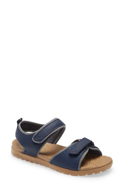 Shop Acorn Grafton Sandal In Navy Blue Leather