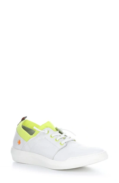 Shop Softinos By Fly London Byra Sneaker In White/ Pistachio Smooth