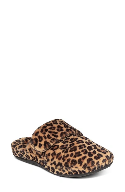 Shop Aetrex Mandy Slipper In Leopard Fabric