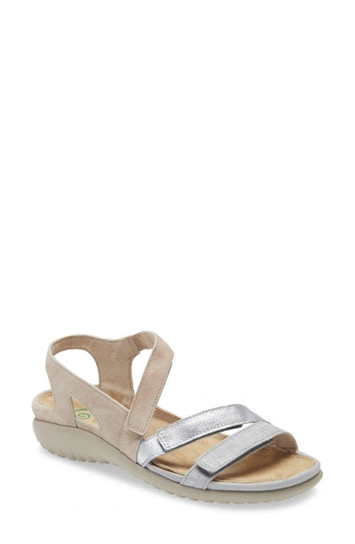 Shop Naot Whetu Water Repellent Sandal In Gray Linen Leather