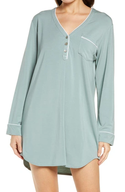 Shop Ugg Henning Ii Henley Sleep Shirt In Aloe