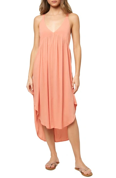 Shop O'neill Horizon Tank Cover-up Midi Dress In Canyon Clay