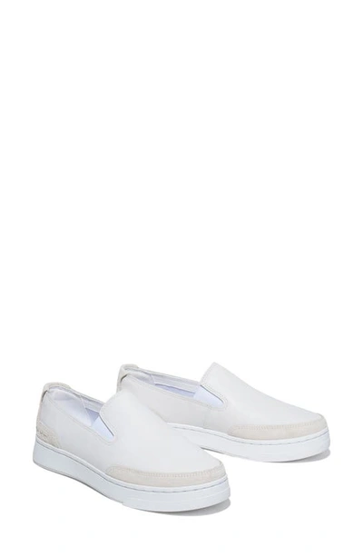 Shop Timberland Atlanta Green Slip-on Sneaker In White Full Grain