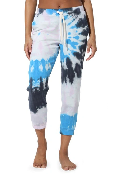 Shop Electric & Rose Abbot Kinney Pima Cotton Blend Joggers In Marina/ Rosey/ Onyx