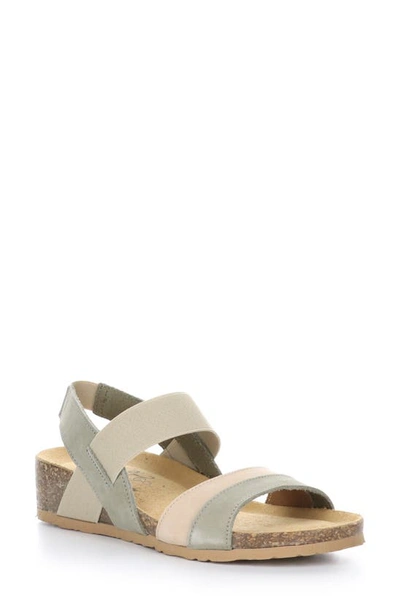 Shop Bos. & Co. Labos Wedge Sandal In Multi Beige Nature