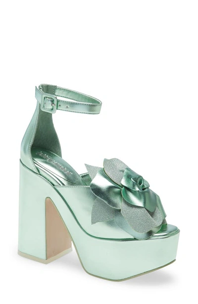 Shop Jeffrey Campbell Candice Platform Sandal In Mint Metallic Multi