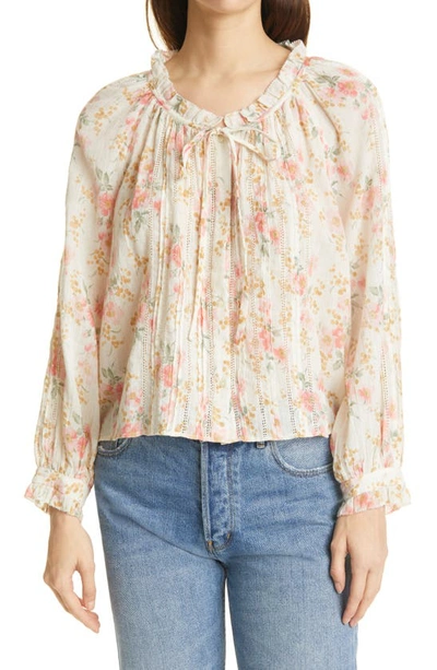 Shop The Great Valley Top In Pink Sweet Pea Floral