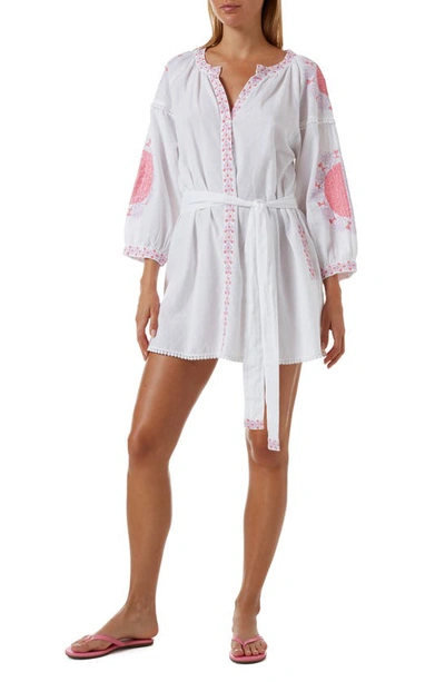 Shop Melissa Odabash Cathy Swim Cover-up In White/ Lilac