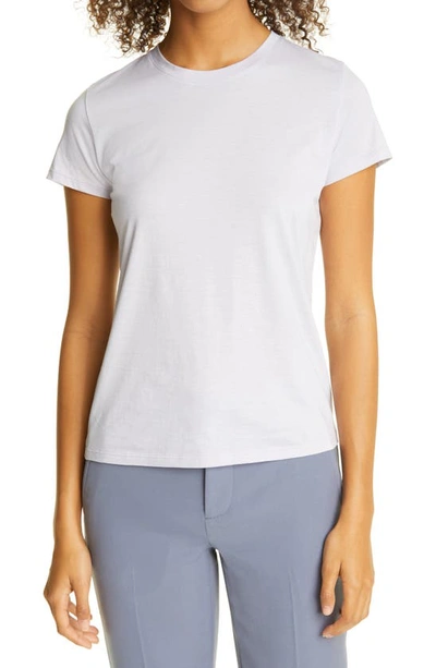 Shop Vince Essential Pima Cotton T-shirt In French Lilac