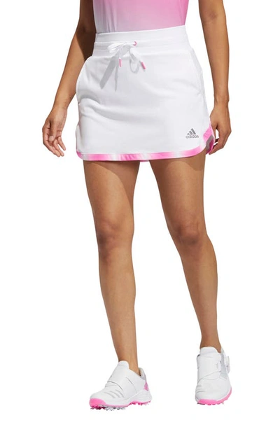 Shop Adidas Golf Gradient Skort In White/ Pink