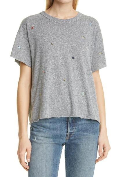 Shop The Great The Crop T-shirt In Heather Grey
