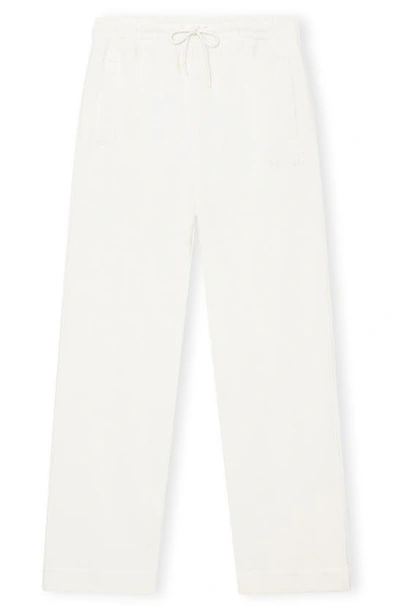 Shop Ganni Software Isoli Organic Cotton Blend Sweatpants In Egret