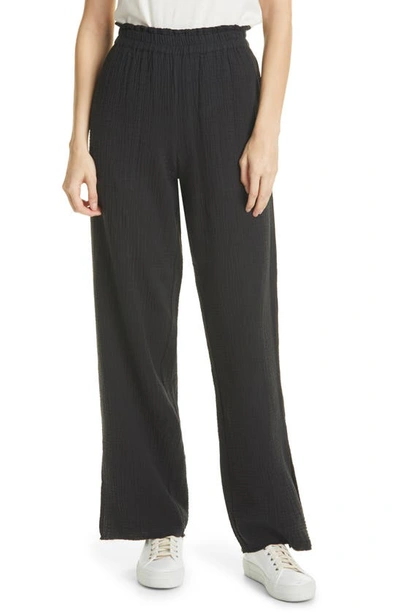 Shop Rails Leon Wide Leg Pull-on Pants In Black