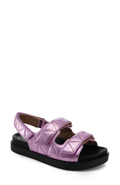 Shop Aerosoles Lamirca Sandal In Lilac Leather