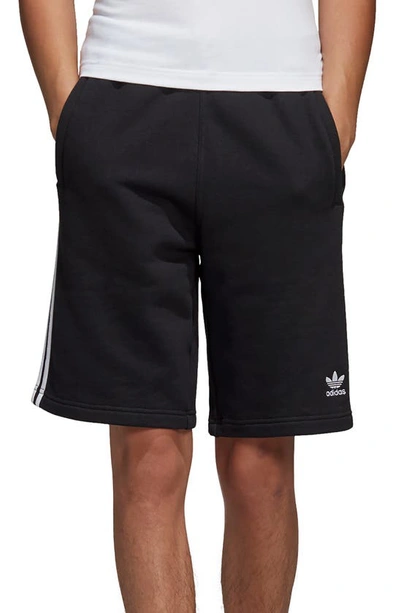 Shop Adidas Originals 3-stripes Athletic Shorts In Black