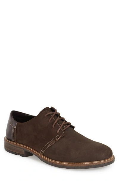 Shop Naot Plain Toe Derby In Oily Brown/ French Roast