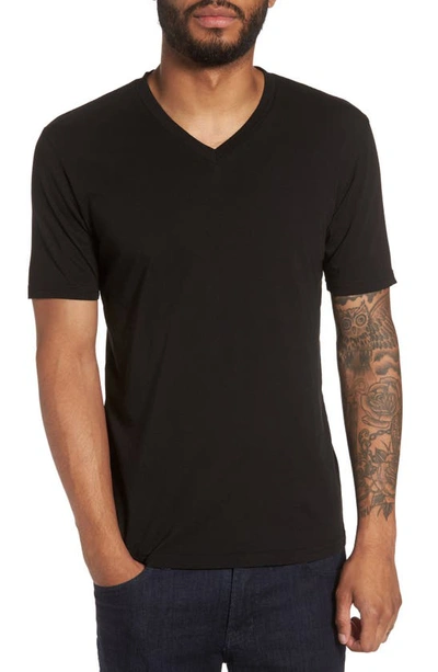 Shop Goodlife Classic Supima Blend V-neck T-shirt In Black