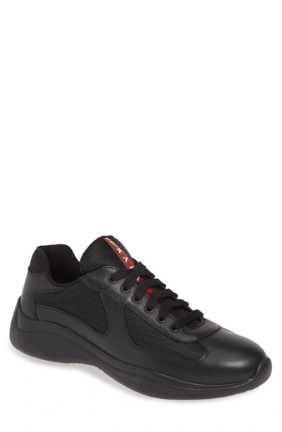 Prada Lace-up Sneakers In Nero Black