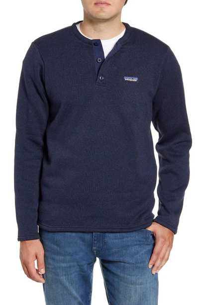 Shop Patagonia Better Sweater(r) Henley Pullover In New Navy