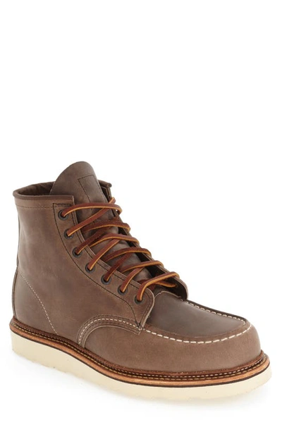 Shop Red Wing 1907 Classic Moc Boot In Concrete Leather