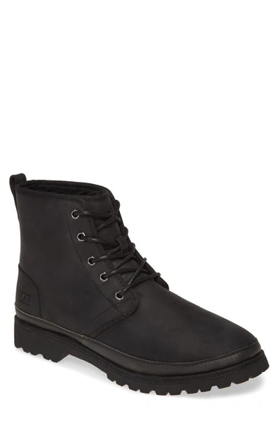 Shop Ugg Harkland Waterproof Plain Toe Boot In Black