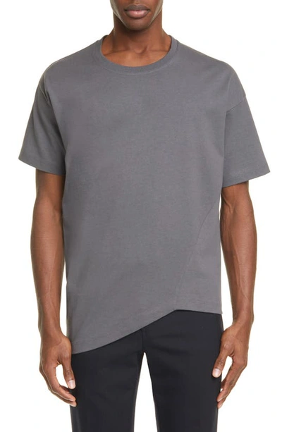 Shop Bottega Veneta Asymmetrical Oversize T-shirt In Steel