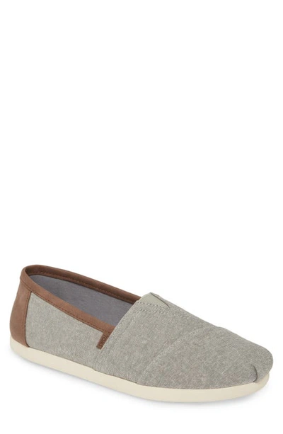 Shop Toms Alpargata Slip-on In Frost Grey Chambray