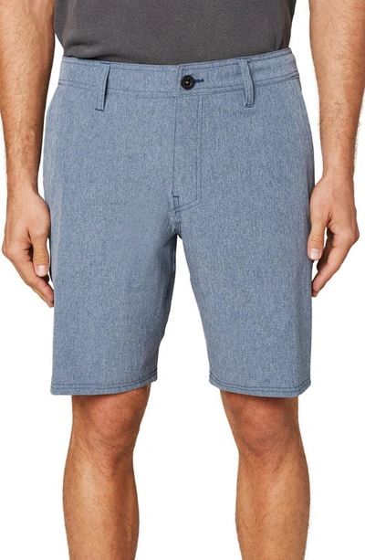 Shop O'neill Reserve Heather Hybrid Water Resistant Swim Shorts In Navy