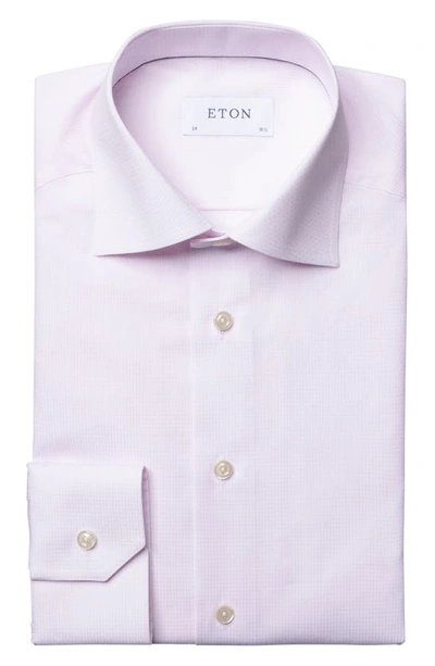 Shop Eton Contemporary Fit Check Dress Shirt In Pink/ Red